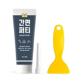 철물팩토리 틈새 크랙 벽보수 퍼티 세트, 1세트