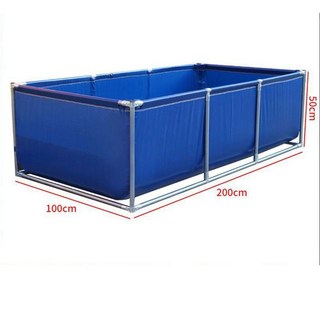 타포린 어항 횟집 방수포 탱크 사각수조 간이수조 접이식, 1개, 이중지지대+어항 높이 0.5m