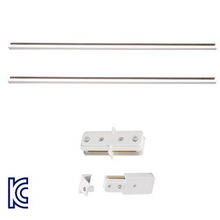 케이시조명 레일 2M세트 (1M 2개+일자연결+전원연결마감) KC인증제품, 1개, 블랙
