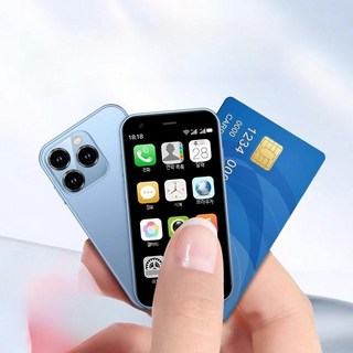 초소형 미니 키즈폰 학생용 휴대폰 세컨폰 공기계 귀여운 디자인, 1TB, 하이엔드 2G RAM 16G 저장 사쿠라 핑크(모바일