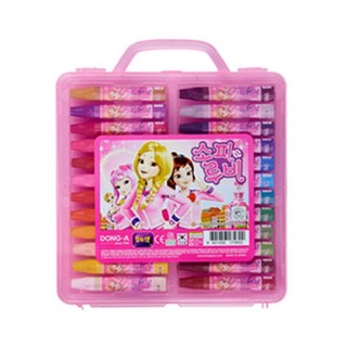 동아 크레파스 24색 소피루비 유아용 신학기 준비물 핑크 분홍색, 단품, 상세페이지 참조