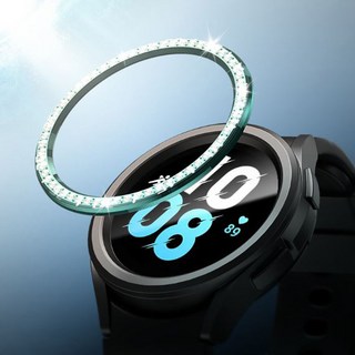 COCOGOGO 갤럭시워치6 클래식 호환 43MM 47MM 큐빅 베젤링, 실버큐빅