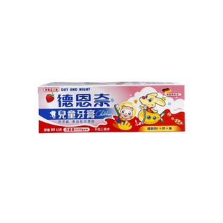 德恩奈兒童牙膏90g (草莓/水蜜桃) 含氟量1000ppm, 1個, 草莓