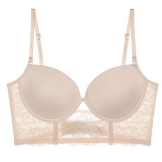 露背蕾絲婚禮文胸：隱形聚攏 性感緊身胸衣晚禮服