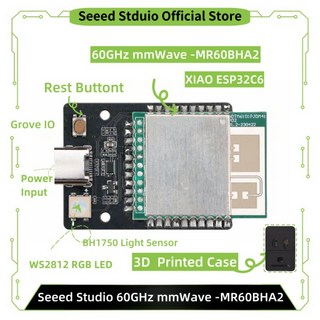 Seeed Studio 60GHz mmWave - MR60BHA2 ESPhome 홈 호흡 심장 박동 감지 센서 XIAO ESP32C6 기반