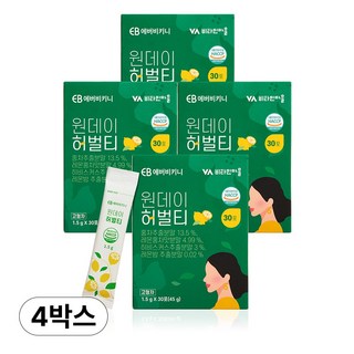 에버비키니 원데이 허벌티, 1.5g, 30개입, 4박스