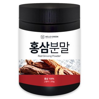 헬로우그린 국산 홍삼 분말 가루 250g(통), 1개, 250g