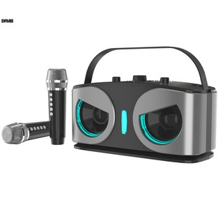 DFMEI SD306藍牙音箱帶話筒A922家庭戶外便攜式KTV無線K歌音響套裝, 如圖, 灰色