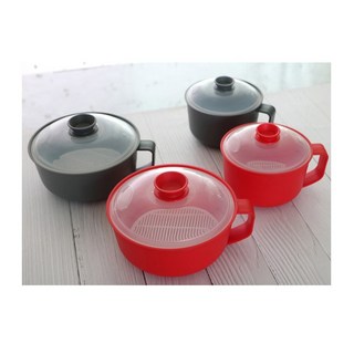 미니 호빵 기계 가정용 멀티 쿠커 고구마 만두 전자렌지 찜기 다용도 달걀 삶기, 레드 2종세트