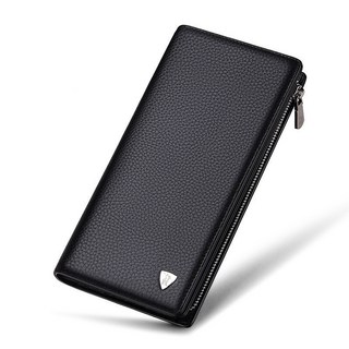 【奧特萊斯】英皇保羅真皮錢包男士長款大容量多卡位多功能簡約高檔手拿包男