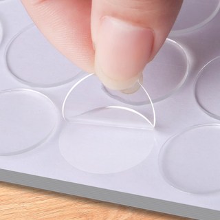 70p/140p 원형 논슬립 스티커 가구 밀림 방지 패드 미끄럼 양면 고무, 투명, 1세트