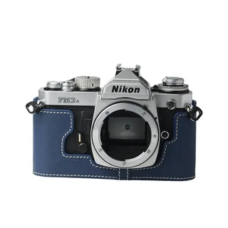 Nikon FM3A 케이스 필름 카메라 가죽 소 하프, 12 Blue Camera Case, 02 For Nikon FM2N
