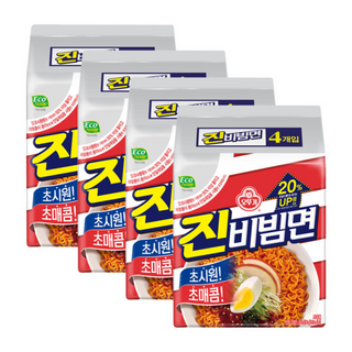 오뚜기 진비빔면 멀티팩(입x) (총) (소비기한 2026-05-23), 4개