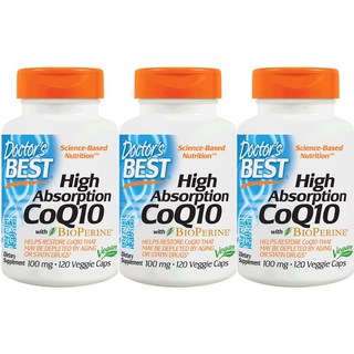 Doctor's BEST 高吸收輔酶Q10素食膠囊 100mg, 120顆, 3罐