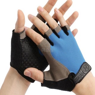 미호스 남성스포츠반장갑 메쉬 스포츠 반장갑 M 블루