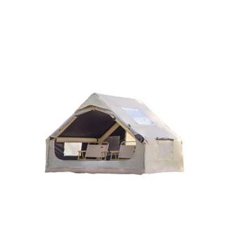 장박 에어 텐트 글램핑 가족 에어텐트 타프 대형 방수 그늘막 야외, 작은집 공기주입 텐트-전동 펌프