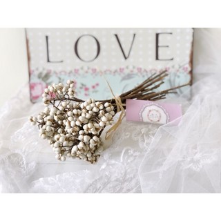 烏桕/烏臼/薏仁 不凋花 聖誕花圈胸花手腕花頭花手作素材拍照道具新娘捧花乾燥花束永生花香磚, 米黃