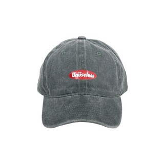 【 Unuseless 】橢圓標誌水洗老帽 ( 灰綠 )