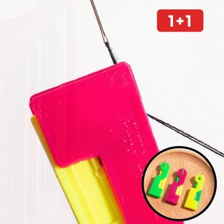 1+1 바늘꿰기 도구 자동 실꿰기 손 바느질 실 넣기 끼우기, 1개, 상세페이지 참조