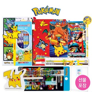 포켓몬 문구세트 학용품세트 노트 스티커+선물포장, 포켓몬 문구세트14000