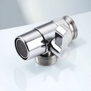 3가지 방법 샤워 팔 분배기 밸브 욕실 수도꼭지 헤드 스위치 어댑터 G 1/2 "(DN15) 용품 교체, 01 Silver