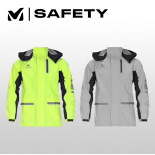 밀레 우비 남자 배달 라이더 방수 우의 레인코트 상하의세트, 형광, 1세트