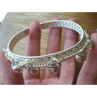 泰國純銀手環 手工鈴鐺925銀手鍊