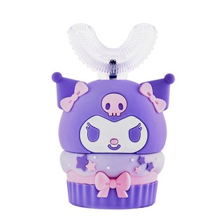 Hello Kitty 兒童U型牙刷 矽膠刷毛 全面清潔, 酷洛米, 1個, 1個裝