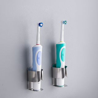 무지스 접착식 스텐304 전동칫솔 거치대, 2개