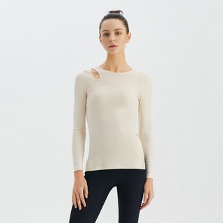 [백화점매장출고] 위뜨 홀라인 슬릿 긴팔티 HTWTL3K07T