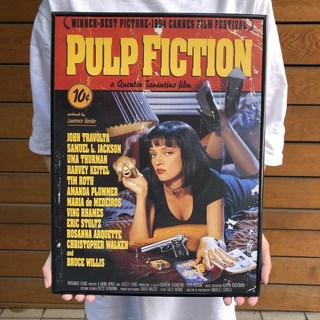 老番顛 黑色追緝令 Pulp Fiction 電影海報 裝飾畫 30x40cm 塑料框