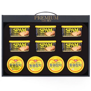 [간식대장] 프리미엄 선물세트 1호 동원참치 스팸 고급손잡이 추석 설 선물 명절선물세트, 1개