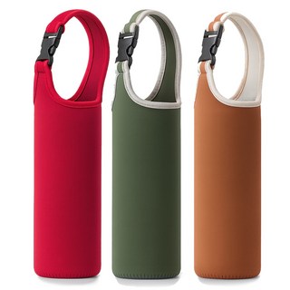 바시니아 핸디 보틀 물병 텀블러 파우치 3개세트 550ml, 1개, 09_레드 올리브그린 커피