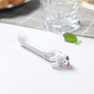 貓咪陶瓷杯緣子 咖啡掛勺 超萌造型 時尚文青 古典可愛 家用餐廳婚禮小物, 1個, 1