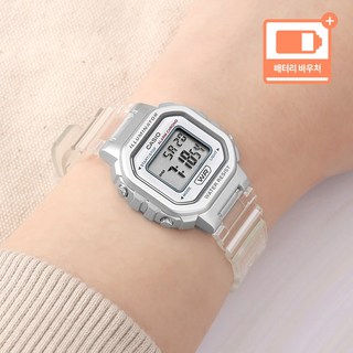 카시오 여성용 투명밴드 패션 디지털 손목시계