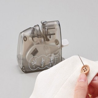 패션스타트 크로바 자동 원터치 손바늘실 끼우개 실꿰기 신형퀵, 1개, 그레이