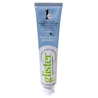 glister多效含氟牙膏，植物萃取，預防蛀牙，亮白牙齒，清新口氣, 200g, 1個