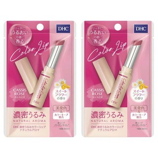 DHC 豐潤保濕潤色護唇膏 自然香氛, Cassis Rose, 2個