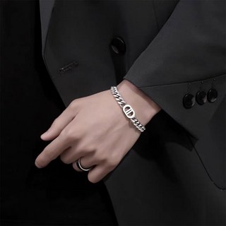 LAVESA 더블D 티타늄 체인 팔찌 목걸이