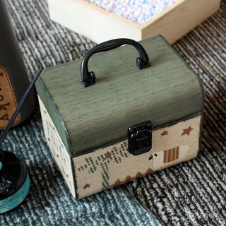 長方形提箱禮品盒 鮮花包裝盒 田園風格禮物盒 情人節生日禮盒, 1個, 獨角獸,小號18*13*12