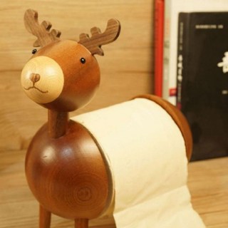 당나귀휴지걸이 원목 두루마리 롤휴지 케이스 걸이 홀더 사슴 귀여운 모양, A. 사슴, 1개