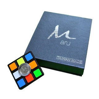 【小丸號】魔術方塊 不鏽鋼 雷射雕刻 指尖飛輪Fidget Spinner(指尖陀螺、手指陀螺) 超高質感, 不鏽鋼黑, 1個