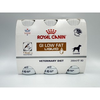 Royal Canin 皇家 GI 低脂液態犬用腸胃道處方營養補充品 200ml x 3, ICU犬腸胃道低脂配方