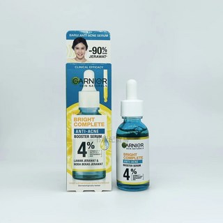 Garnier卡尼爾去黑頭粉刺精華 提亮膚色保濕精華液 滴管精華 改善毛孔粗大, 1個, 卡尼爾藍瓶精華液30ml