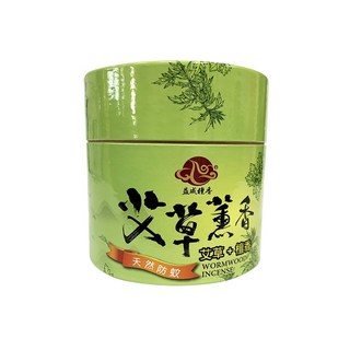 益成檀香 艾草檀香薰香片 (3小時) 天然艾草檀香 淨化空氣 薰香, 1個, 益成艾草防蚊盤香48片