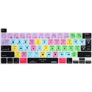 XSKN 파이널 컷 프로 영어 단축키 실리콘 키보드 커버 스킨 터치 바 모델 2019 맥북 16인치 A2141 2020 13.3인치 A2251 A2289 A2338 M1 USE, XSKN 파이널 컷 프로 영어 단축키 실리콘 키보드 커