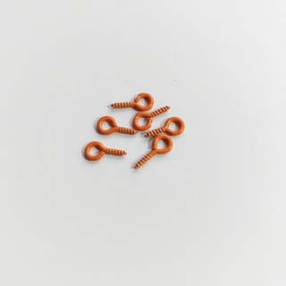 彩色羊眼釘 羊眼圈 羊眼螺絲 問號釘 DIY手作材料 掛釘, 【橘色】羊眼釘, 1個