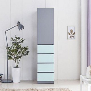 400 틈새 수납 회사 사무실 미니 옷장 숙소 기숙사 작은방1인 간이 안방 겨울, 민트그레이