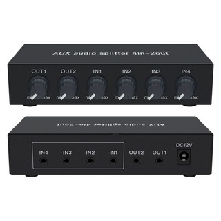AUX 音頻分配器 4進2出, 1個, 40-065-04