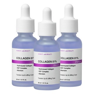 화사 콜라겐 링클 케어 앰플 팔자주름 눈가주름 탄력 케어 수분 보습 에센스 저분자 고함량 EGF 펩타이드 30ML, 3개